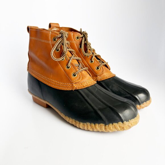 Eddie Bauer Waterproof Rubber Duck Foul Weather Garden Boots Ladies Size 10 - Picture 2 of 11